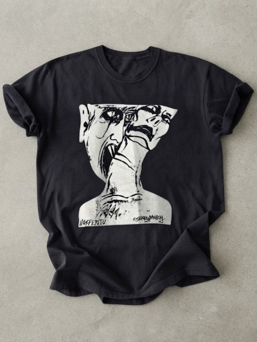 Nosferatu Surrealist Gothic Art Graphic Black Gildan T-Shirt